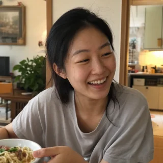 Maya cooking at home