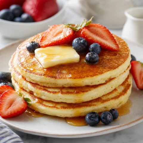 Fluffy berry pancakes saved in Hireci