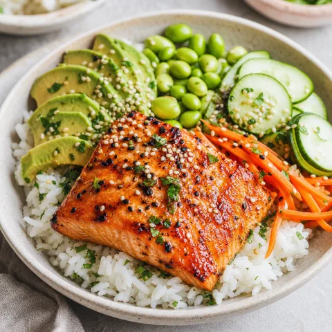 Citrus salmon bowl saved in Hireci